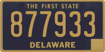 DE license plate 877933