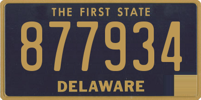 DE license plate 877934
