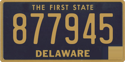 DE license plate 877945