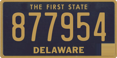 DE license plate 877954