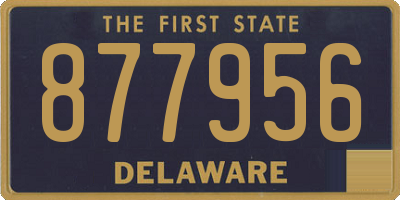 DE license plate 877956