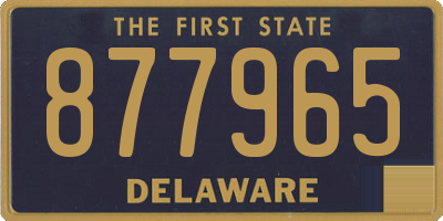 DE license plate 877965