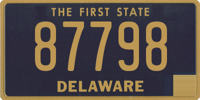 DE license plate 87798