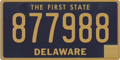 DE license plate 877988