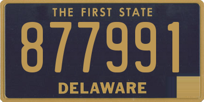 DE license plate 877991