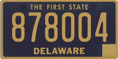 DE license plate 878004