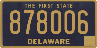 DE license plate 878006