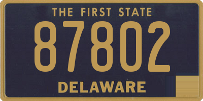 DE license plate 87802
