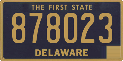 DE license plate 878023
