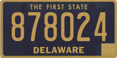 DE license plate 878024