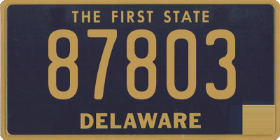 DE license plate 87803