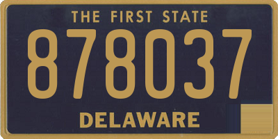 DE license plate 878037