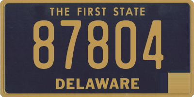 DE license plate 87804