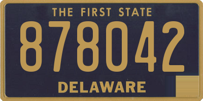 DE license plate 878042