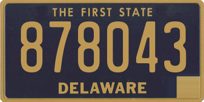 DE license plate 878043