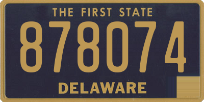 DE license plate 878074