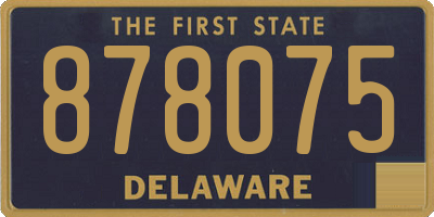 DE license plate 878075