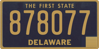 DE license plate 878077