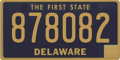 DE license plate 878082