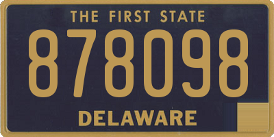 DE license plate 878098
