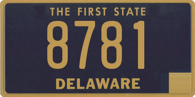 DE license plate 8781
