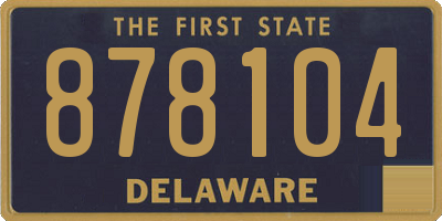 DE license plate 878104