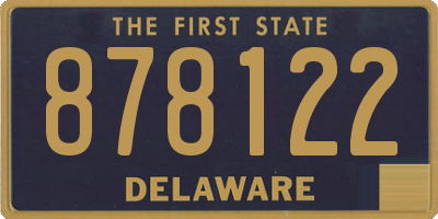 DE license plate 878122