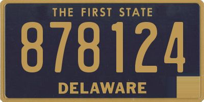 DE license plate 878124