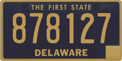 DE license plate 878127