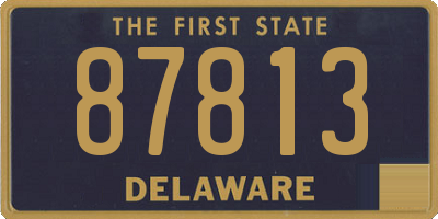 DE license plate 87813