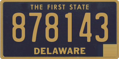 DE license plate 878143