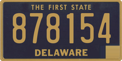 DE license plate 878154