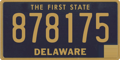 DE license plate 878175