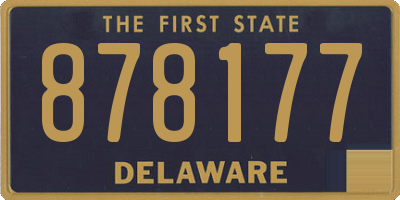 DE license plate 878177
