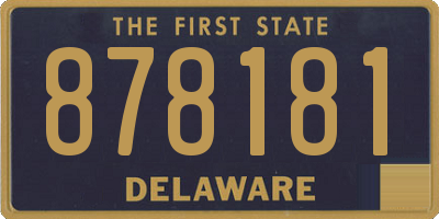 DE license plate 878181