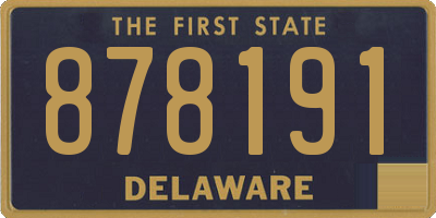 DE license plate 878191