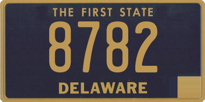 DE license plate 8782