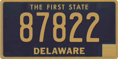 DE license plate 87822