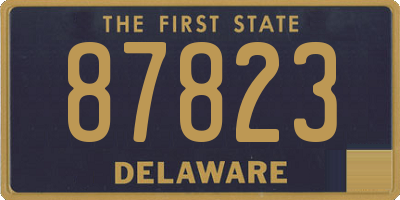 DE license plate 87823