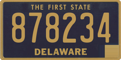 DE license plate 878234