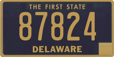 DE license plate 87824