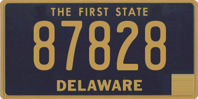 DE license plate 87828