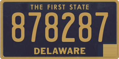 DE license plate 878287