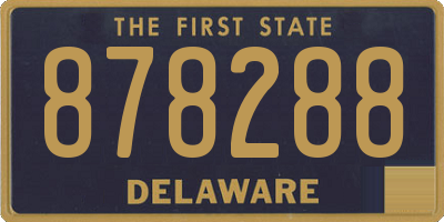 DE license plate 878288