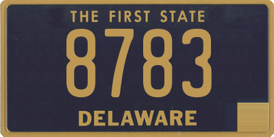 DE license plate 8783