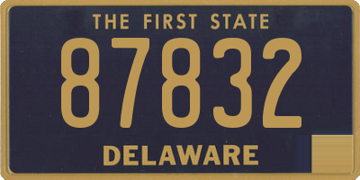 DE license plate 87832