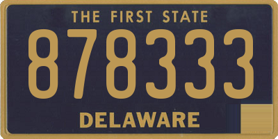 DE license plate 878333