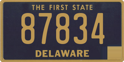 DE license plate 87834