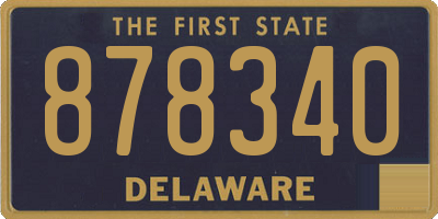 DE license plate 878340