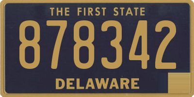 DE license plate 878342